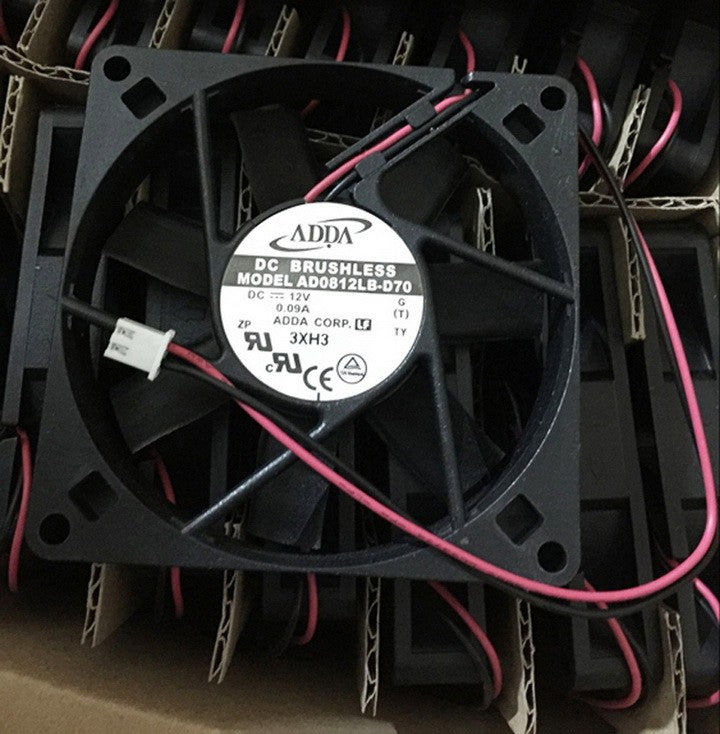ADDA AD0812LB-D70 12V 0.09A 2wires Cooling Fan ADDA AD0812LB-D70 12V 0.09A 2wires Cooling Fan